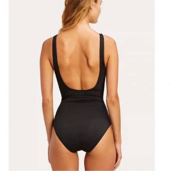 NWT Morgan Lane Daphne One Piece In Noir Swimsuit - Picture 3 of 8